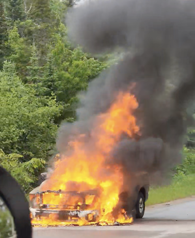 UPDATED: Driver avoids injury after early morning truck fire